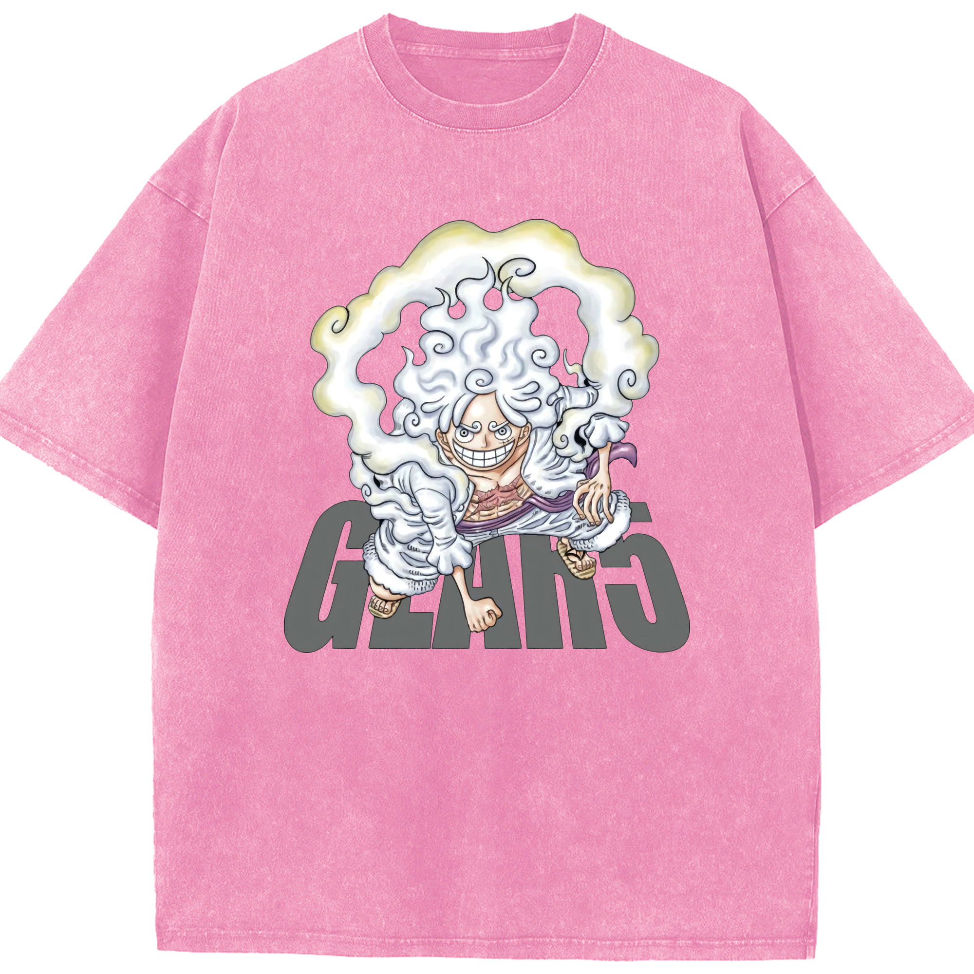 ワンピース モンキー・D・ルフィ ONE PIECE Monkey D. Luffy 綿100% ヴィンテージ風 半袖Tシャツ（フロントプリント）